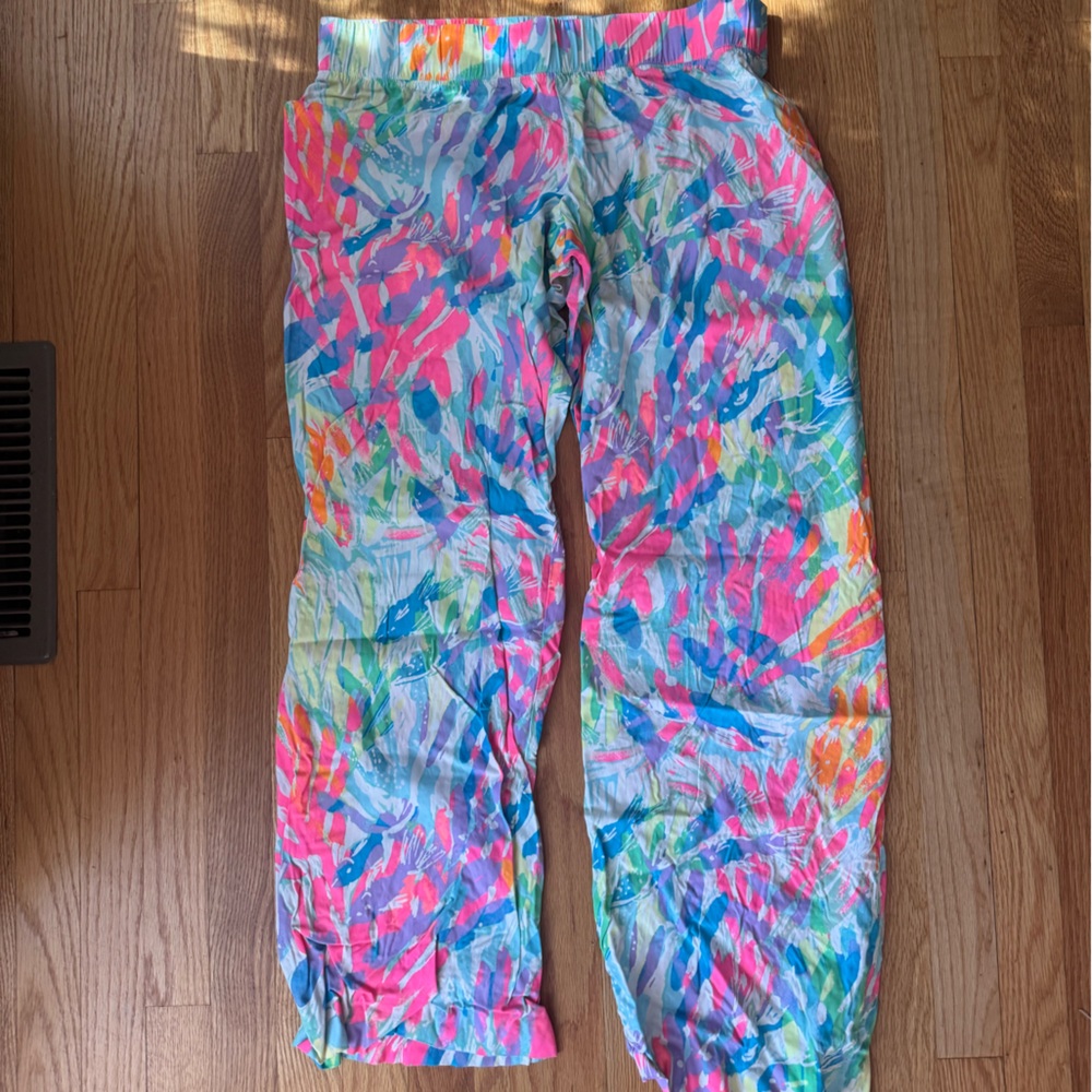 Bright Multicolor Tropical Print Lounge Pants